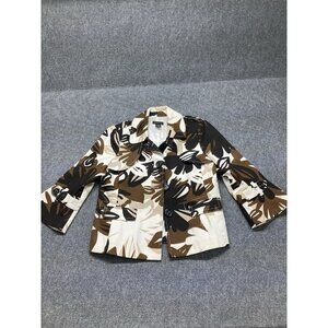 Rafaella Blazer Women’s Size Large Multicolor 3/4 Sleeve Button Up